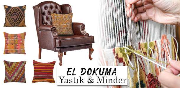 El Dokuma Kilim Yastık 