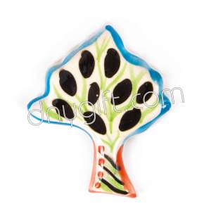 Turkish Olive Tree Ornament - Handmade  Fridge Magnet Ceramic