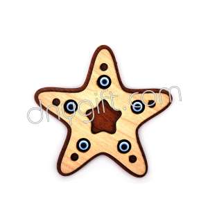 Wooden Starfish Fridge Magnet