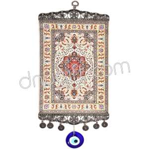 20 cm Turkish Miniature Carpet Designed Woven Wall Hanging Ornament 18