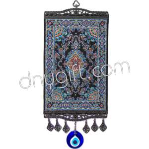 20 cm Turkish Miniature Carpet Designed Woven Wall Hanging Ornament 24