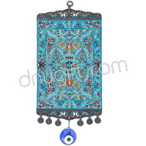 20 cm Turkish Miniature Carpet Designed Woven Wall Hanging Ornament 28