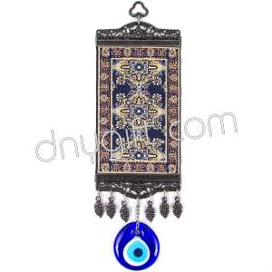 10 cm Turkish Miniature Carpet Designed Woven Wall Hanging Ornament 45