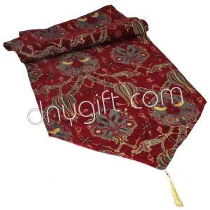 40x180 Turkish Luxury Patterned Claret Red Runner 1893