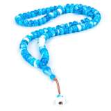 Turkish Prayer Beads With 99 Colorful Blue Beads