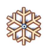 Wooden Snowflake Fridge Magnet
