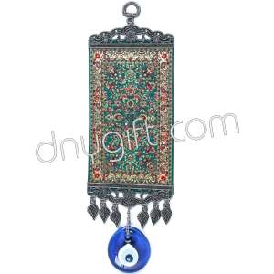 10 cm Turkish Miniature Carpet Designed Woven Wall Hanging Ornament 47