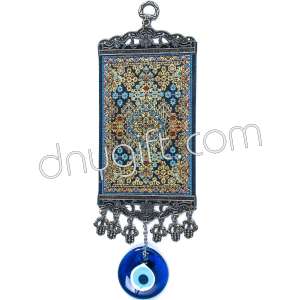 10 cm Turkish Miniature Carpet Designed Woven Wall Hanging Ornament 52