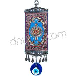 10 cm Turkish Miniature Carpet Designed Woven Wall Hanging Ornament 55