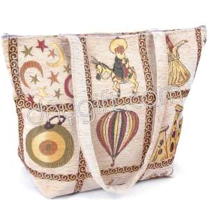 Authentic Turkish Kilim Designed Beach Arm Bag 2112-0402