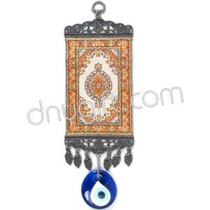 10 cm Turkish Miniature Carpet Designed Woven Wall Hanging Ornament 56