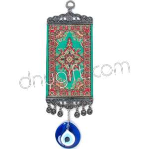 10 cm Turkish Miniature Carpet Designed Woven Wall Hanging Ornament 70