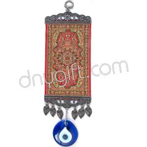 10 cm Turkish Miniature Carpet Designed Woven Wall Hanging Ornament 76