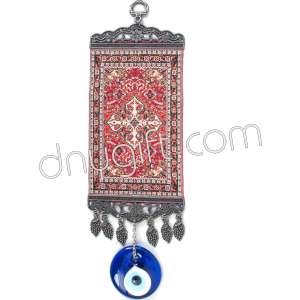 10 cm Turkish Miniature Carpet Designed Woven Wall Hanging Ornament 78