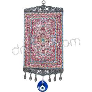 20 cm Turkish Miniature Carpet Designed Woven Wall Hanging Ornament 42