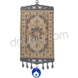 20 cm Turkish Miniature Carpet Designed Woven Wall Hanging Ornament 43