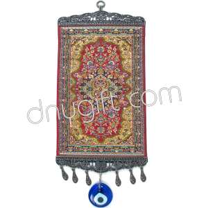 20 cm Turkish Miniature Carpet Designed Woven Wall Hanging Ornament 46