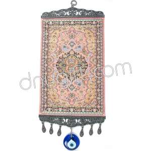 20 cm Turkish Miniature Carpet Designed Woven Wall Hanging Ornament 47