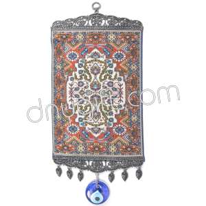 20 cm Turkish Miniature Carpet Designed Woven Wall Hanging Ornament 50
