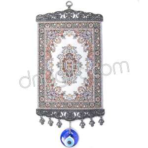 20 cm Turkish Miniature Carpet Designed Woven Wall Hanging Ornament 51