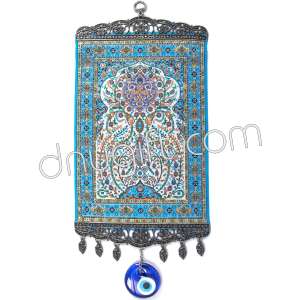 20 cm Turkish Miniature Carpet Designed Woven Wall Hanging Ornament 52