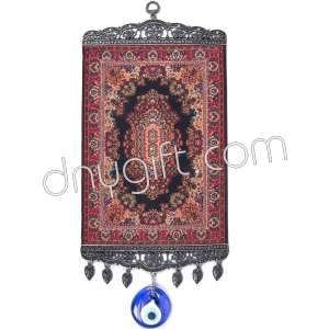 20 cm Turkish Miniature Carpet Designed Woven Wall Hanging Ornament 53