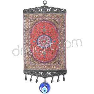 20 cm Turkish Miniature Carpet Designed Woven Wall Hanging Ornament 55