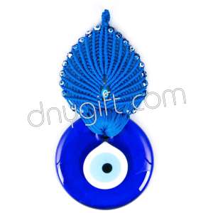 6 No Blue Peacock Macrame Evil Eye Wall Hanhing Ornament 