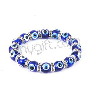 Turkish Blue Beaded Evil Eye Bracelet