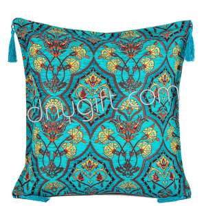 45x45 Kilim Desing Turquoise Turkish Cushion Cover 2246