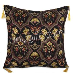 45x45 Kilim Desing Black Turkish Cushion Cover 2246
