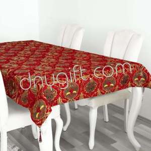 140x200 Turkish Kilim Table Cloth Red 1893