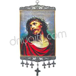 31 Cm Woven Religious Tapestry Wall Hanging Orthodox Catholic Icon 35