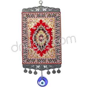 20 cm Turkish Miniature Carpet Designed Woven Wall Hanging Ornament 59