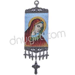 19 Cm Woven Religious Tapestry Wall Hanging Orthodox Catholic Icon 91