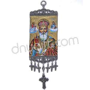 13 Cm Woven Religious Tapestry Wall Hanging Orthodox Catholic Icon 97