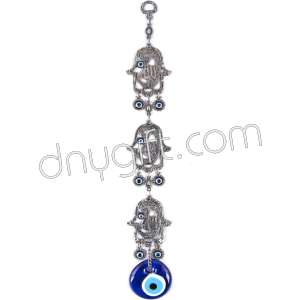 Triple Verse Turkish Evil Eyes Beaded Wall Hanging Ornament