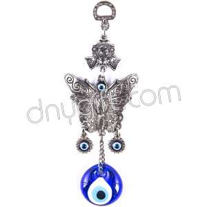 Butterfly Turkish Evil Eyes Beaded Wall Hanging Ornament