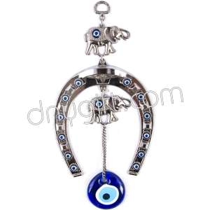 Horse Shoe Turkish Evil Eyes Beaded Wall Hanging Ornament Large Size