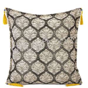 45x45 Peacock Desing Cream Turkish Cushion Cover