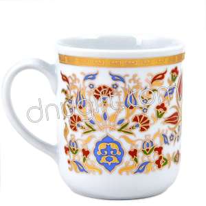 Porcelain Mug With Ottoman-Turkish Patterns E-1