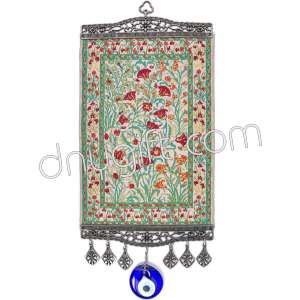 20 cm Turkish Miniature Carpet Designed Woven Wall Hanging Ornament 61