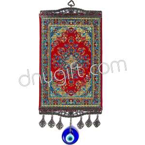 20 cm Turkish Miniature Carpet Designed Woven Wall Hanging Ornament 65