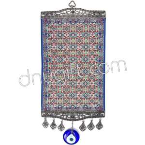 20 cm Turkish Miniature Carpet Designed Woven Wall Hanging Ornament 66