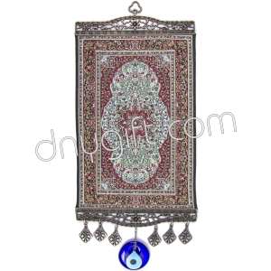 20 cm Turkish Miniature Carpet Designed Woven Wall Hanging Ornament 68