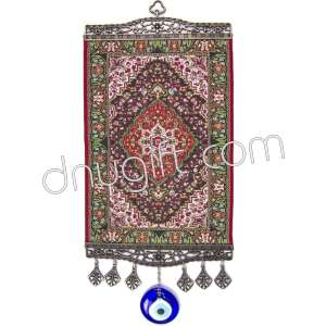 20 cm Turkish Miniature Carpet Designed Woven Wall Hanging Ornament 71