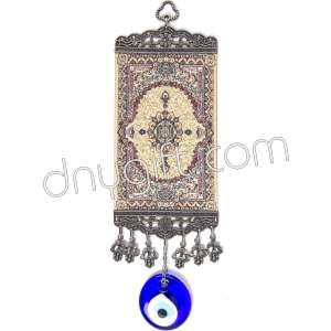 10 cm Turkish Miniature Carpet Designed Woven Wall Hanging Ornament 