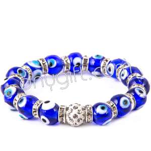 Turkish Designed  Bracelet With Turquois Beads And Glassy Evil Eye 