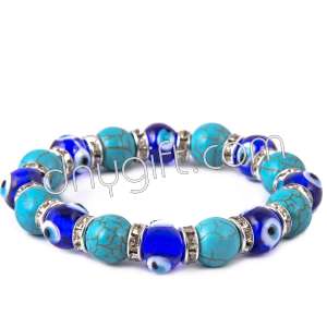 Turkish Designed  Bracelet With Turquois Beads And Evil Eye 
