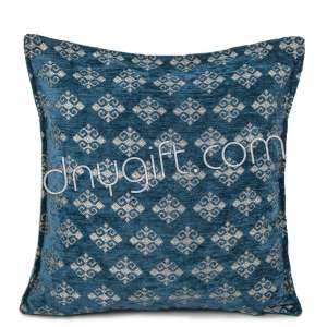 45x45 Turquoise Silver Turkish Cushion Cover